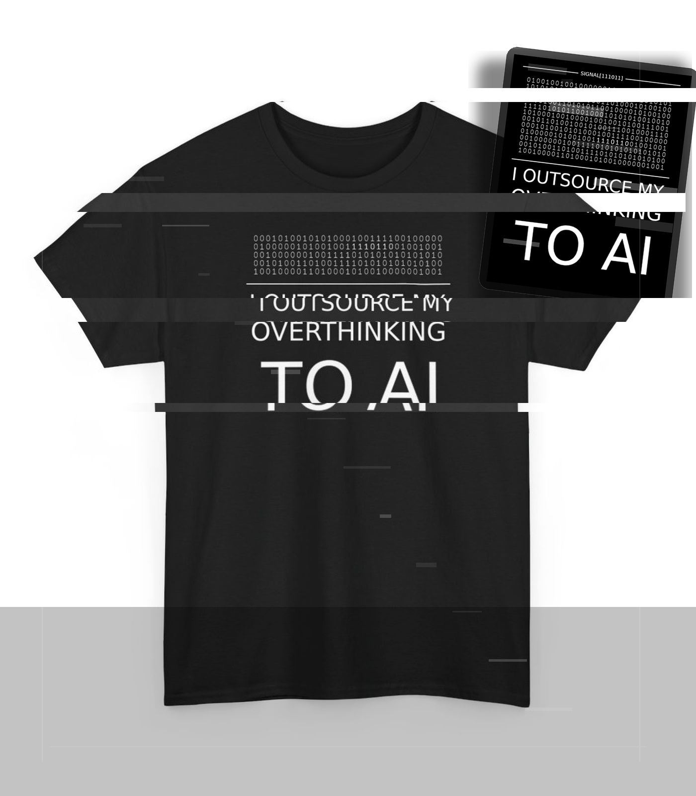 I outsource my overthinking to AI tee thumbnail